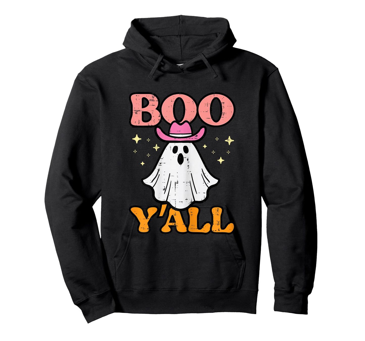 Halloween Boo Yall Ghost Cowgirl Costume Girls Kids Women T-Shirt