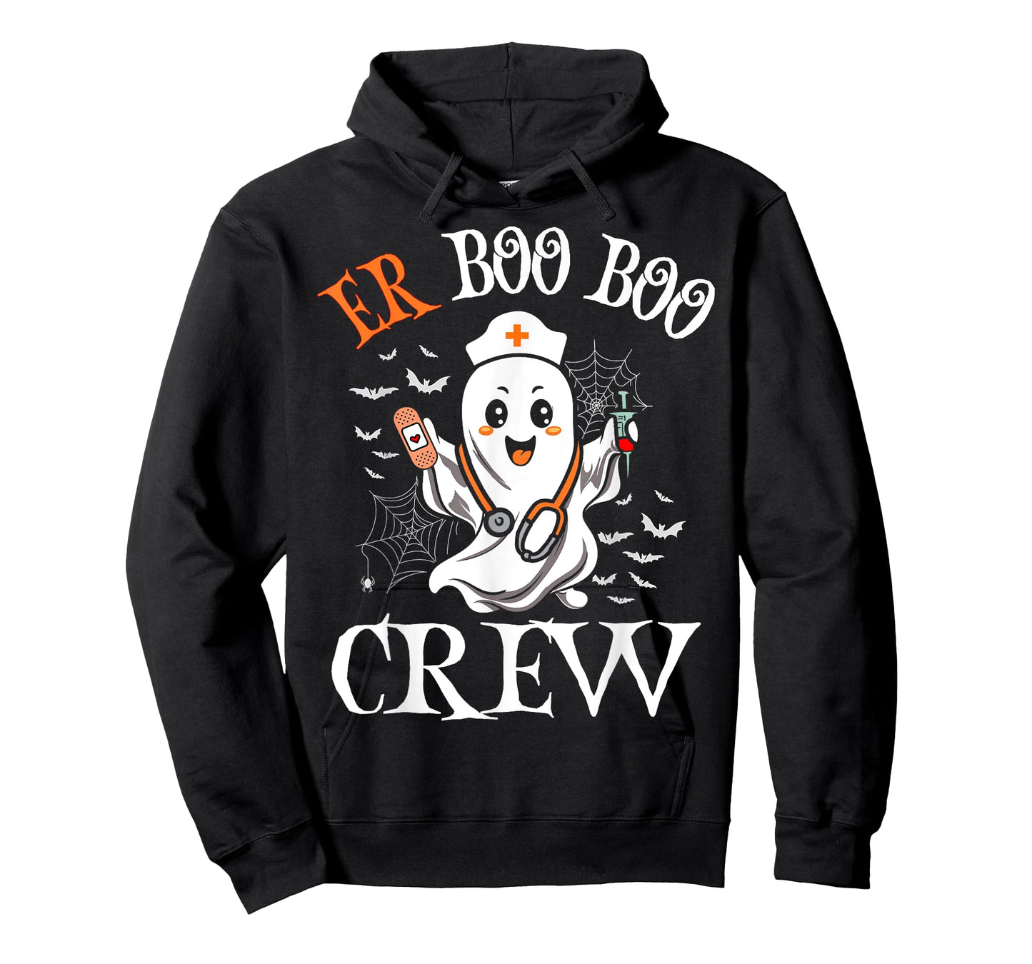 ER Nurse Boo Crew Vintage Halloween Emergency Room Nurse T-Shirt