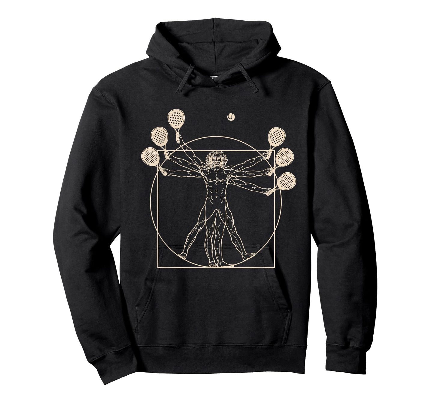 Vitruvian Man Padel Tennis Paddle Paddle Tennis Player T-Shirt