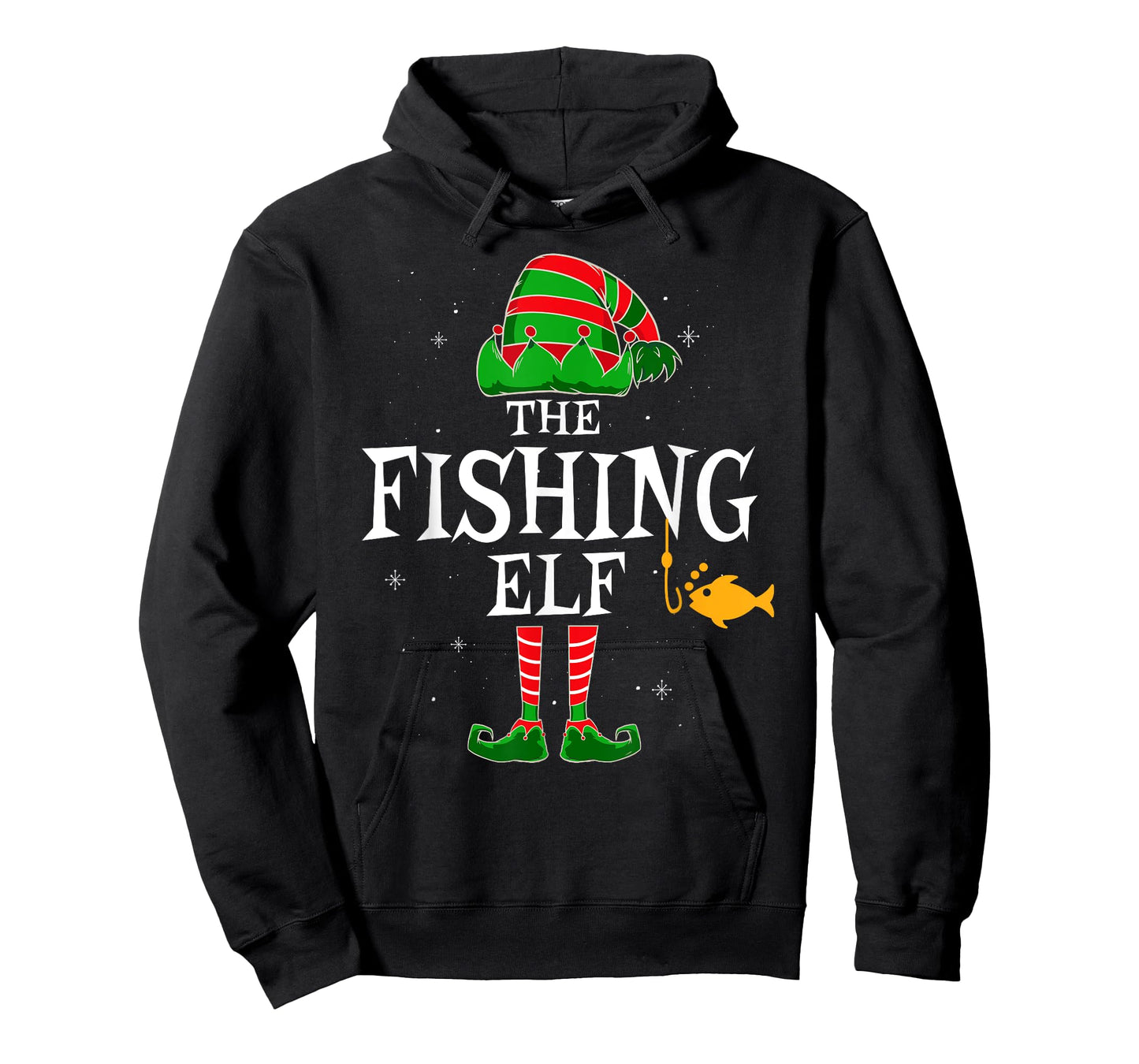 The Fishing Elf Group Matching Family Christmas Fisher Funny T-Shirt