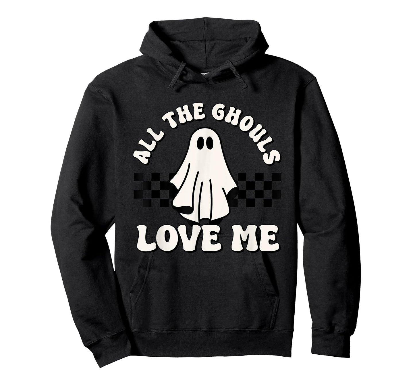Boys Halloween Ghost Retro Groovy All The Ghouls Love Me T-Shirt