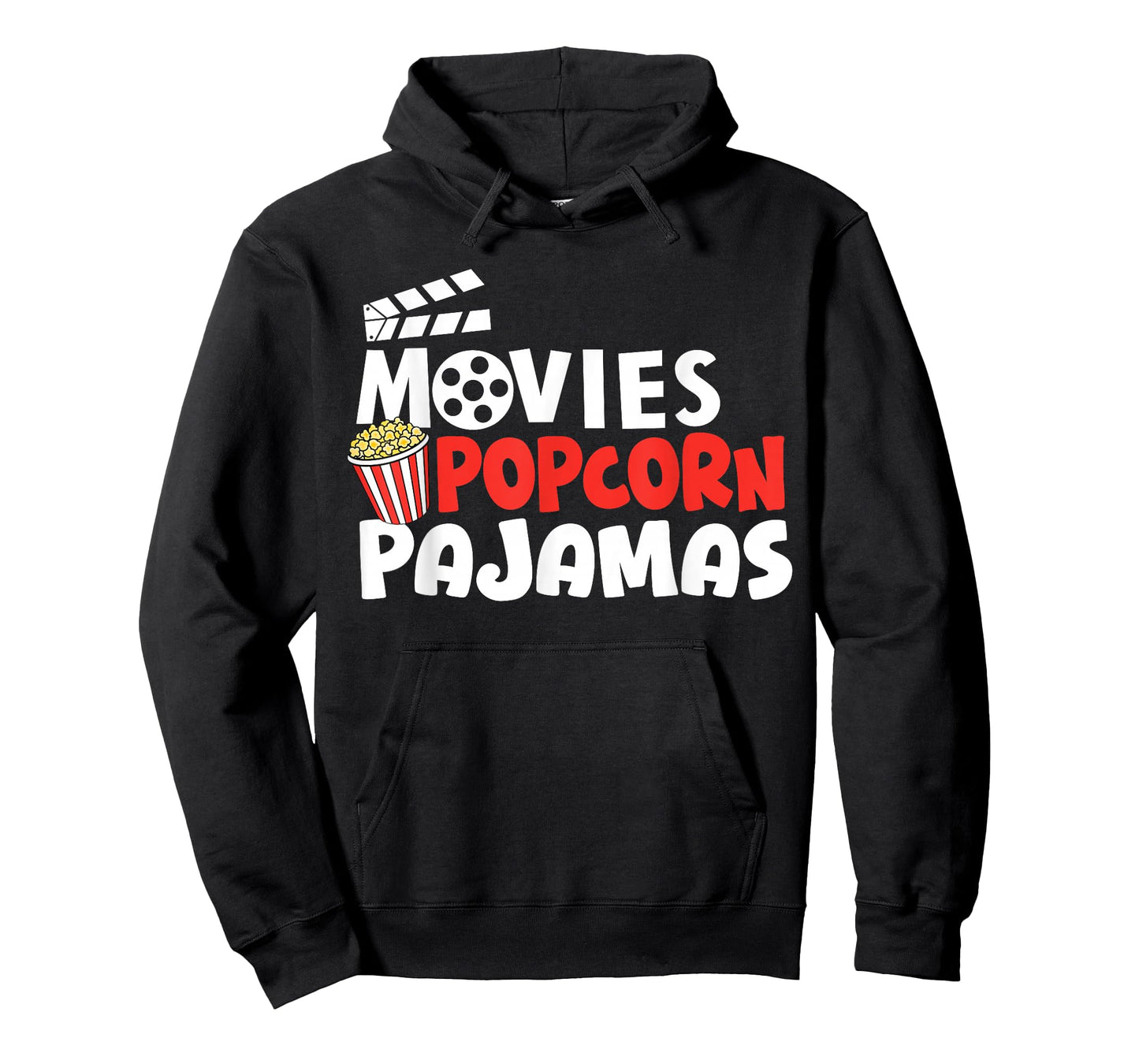 Movies Popcorn And Pajamas Popcorn Movie Night T-Shirt