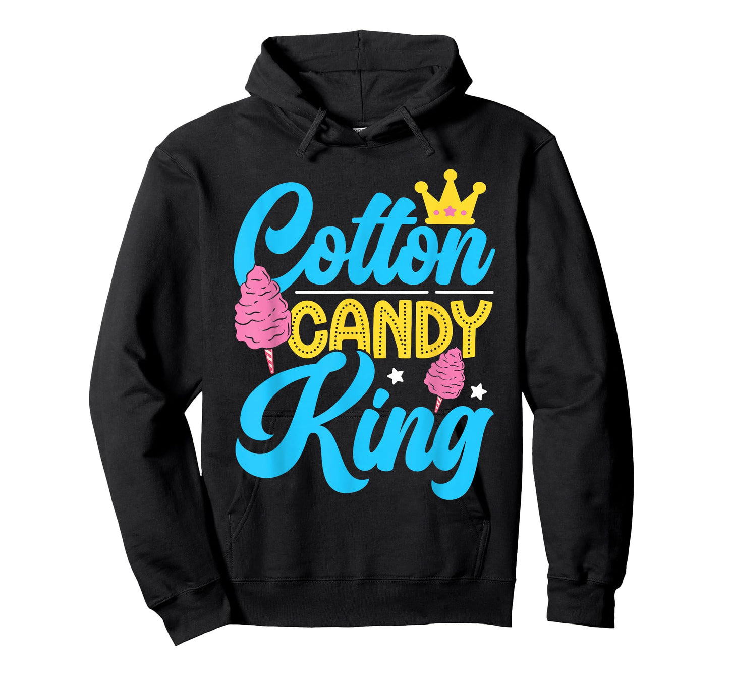 Funny Cotton Candy King Quote For Men Boys Flavored Candies T-Shirt