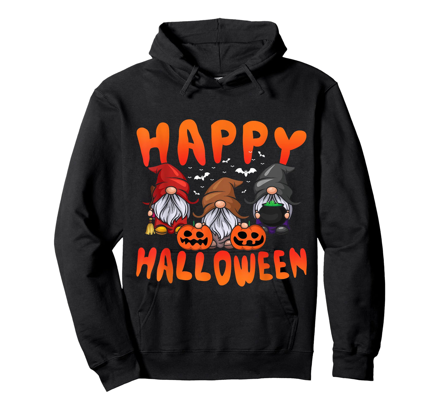 Gnomes Halloween Greeting Holiday Pumpkin Creepy Halloween T-Shirt