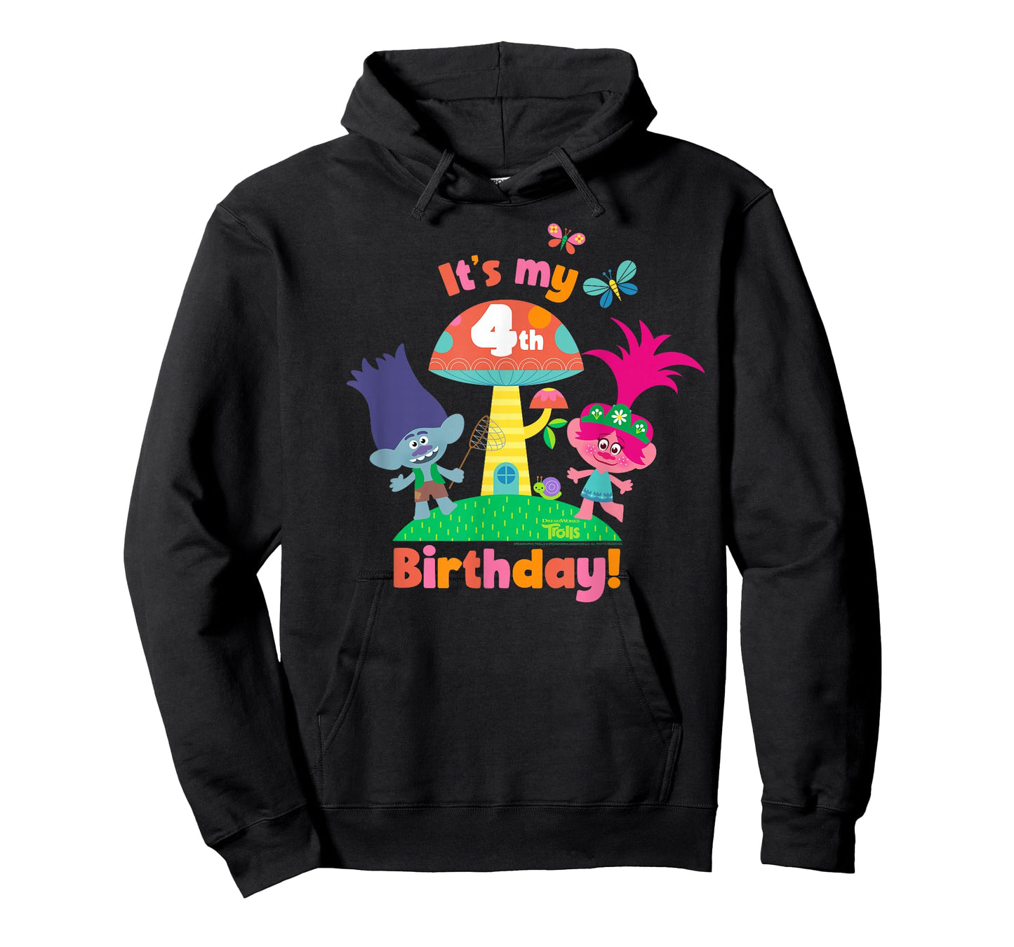 DreamWorks Trolls Poppy and Branch 4th Birthday T-Shirt