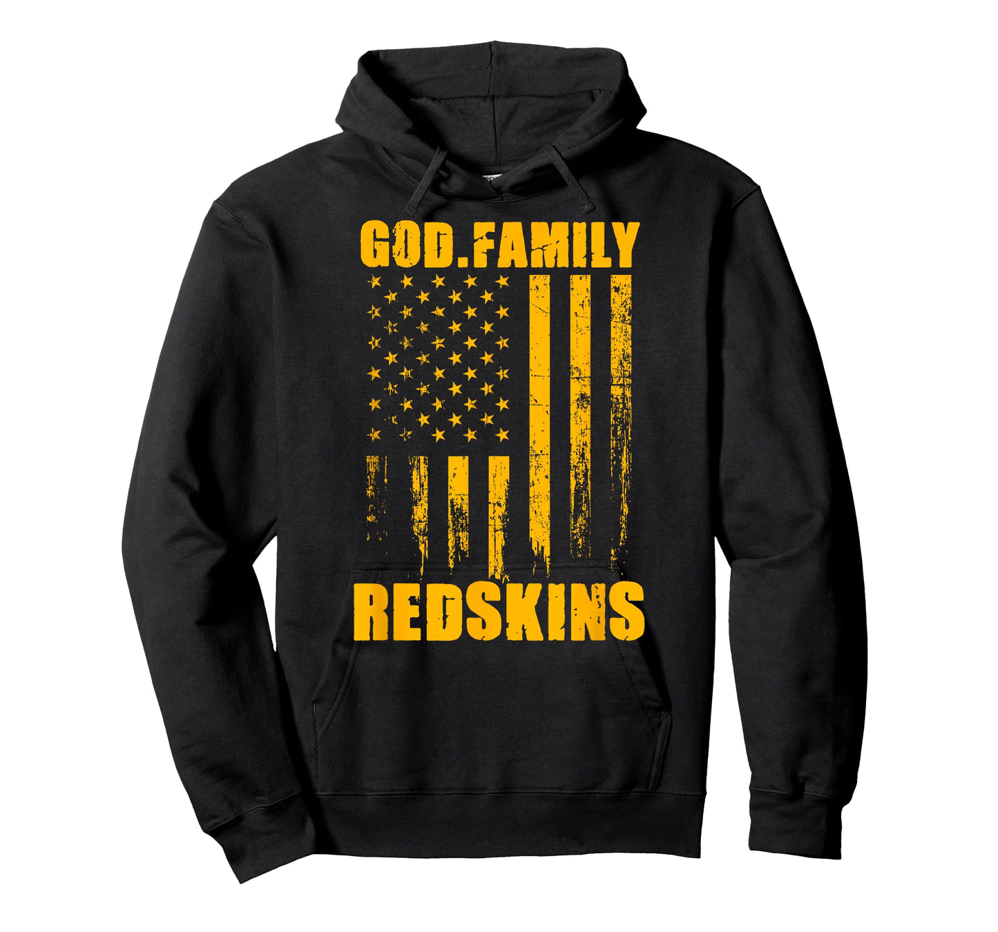 Indian Creek Redskins God. Family. Vintage USA Flag T-Shirt