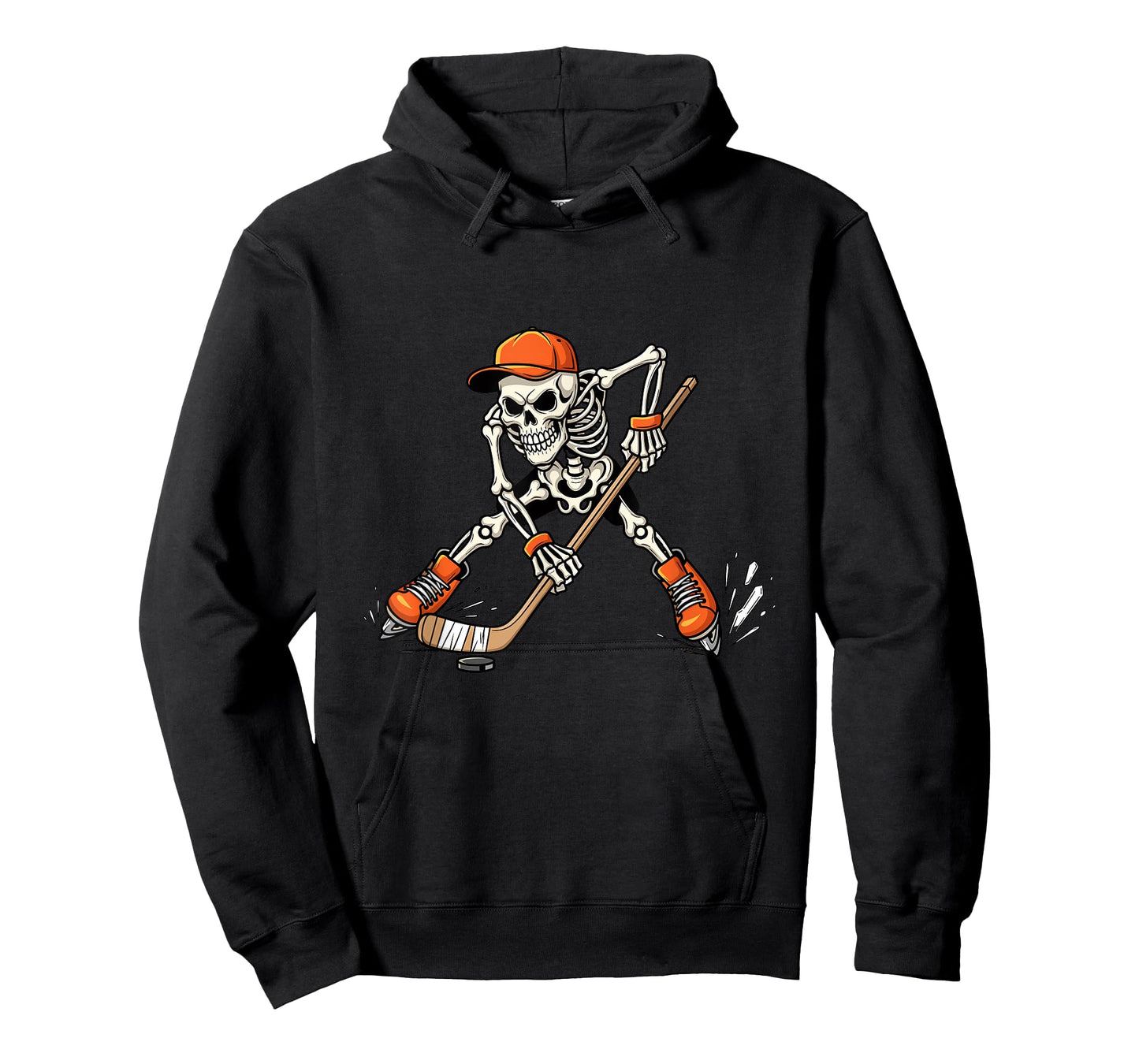 Skeleton Ice Hockey Costume Funny Halloween for Boys T-Shirt