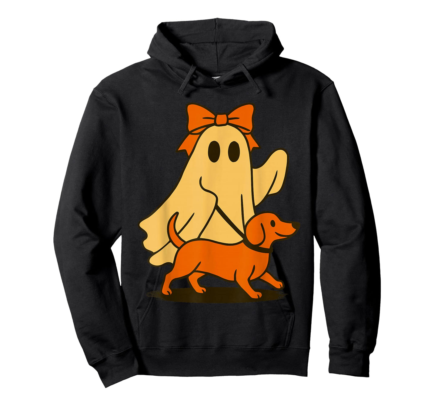 Coquette Bow Ghost Dog Halloween Dachshund Women T-Shirt
