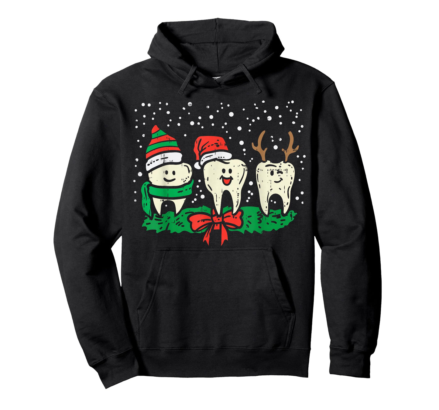 Dental Cute Christmas Teeth Reindeer Santa Snow Dentist Gift T-Shirt