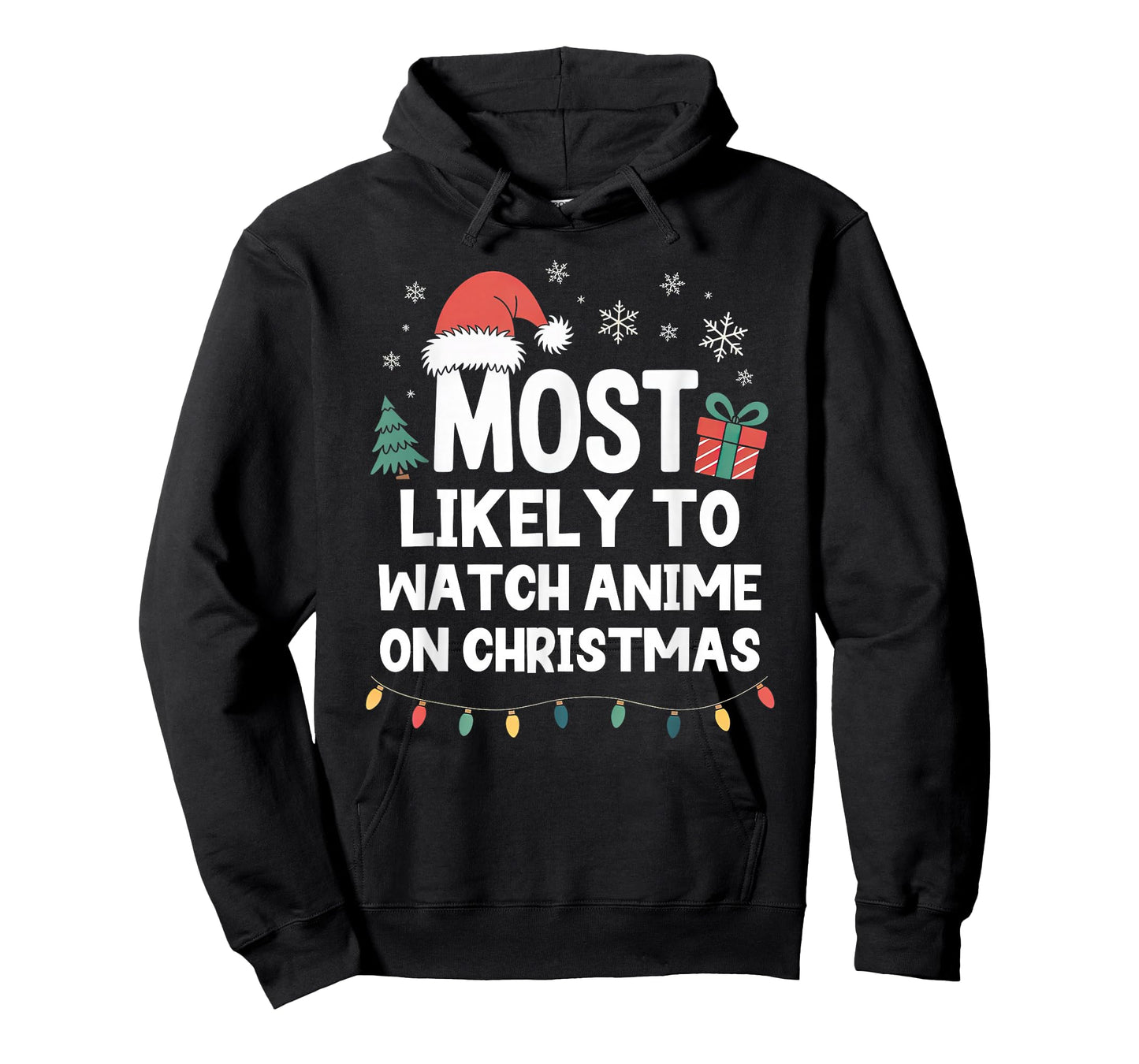 Most Likely to Watch Anime On Christmas Funny Xmas T-Shirt