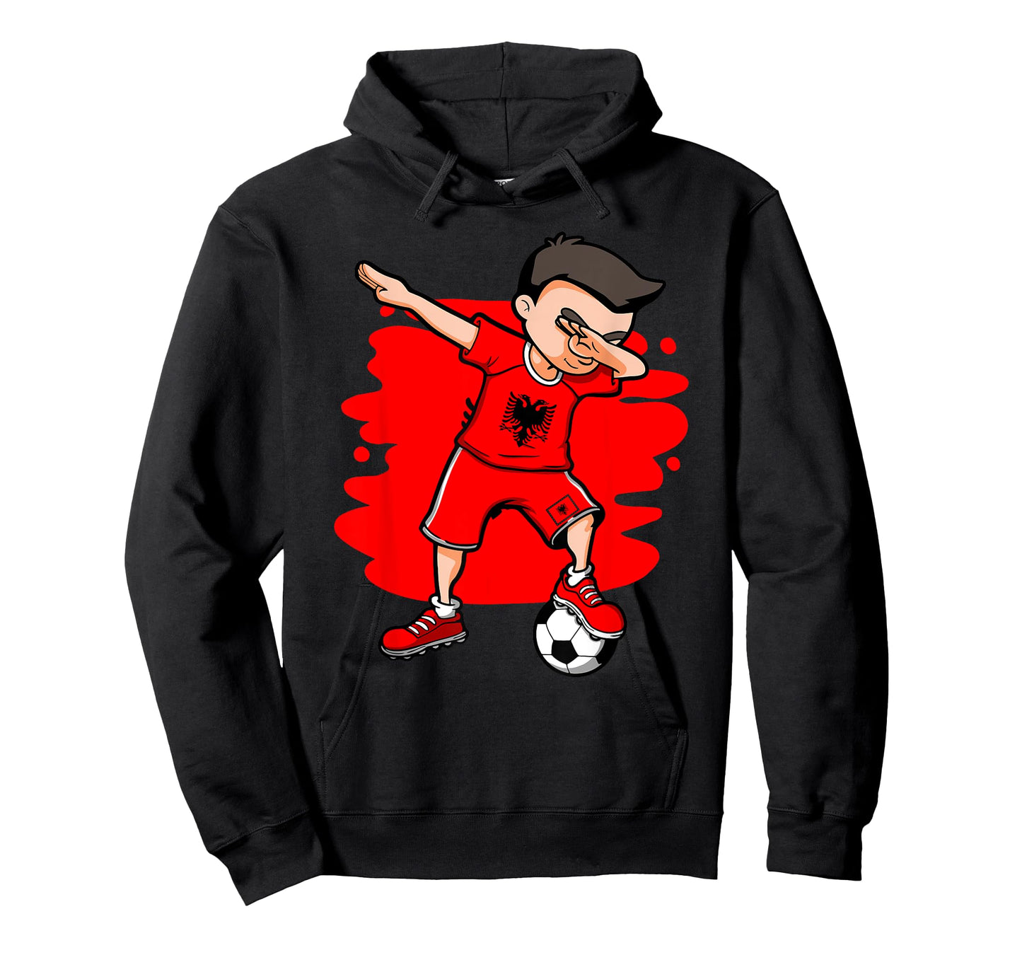 Dabbing Soccer Boy - Albania Jersey Albanian Football Fans T-Shirt