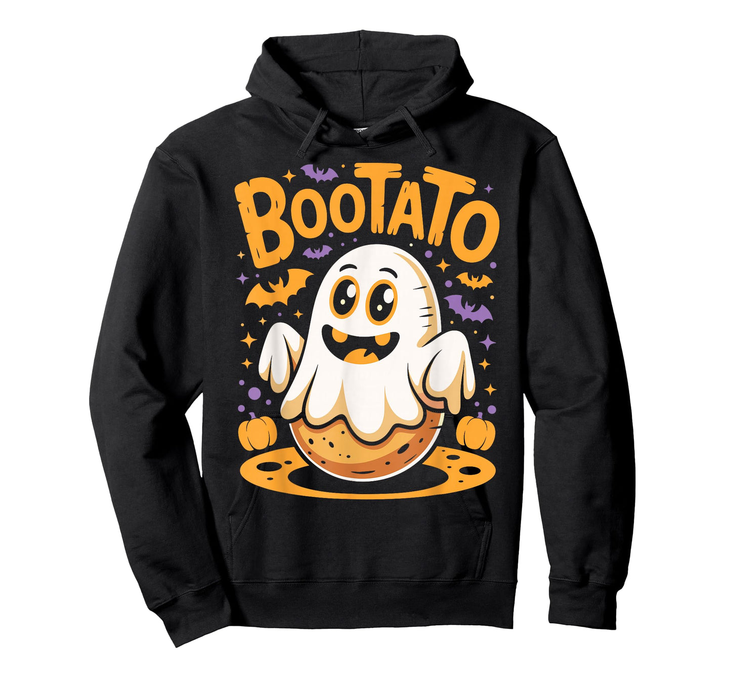 Bootato Funny Ghost Spooky Boo French Fries Potato Halloween T-Shirt