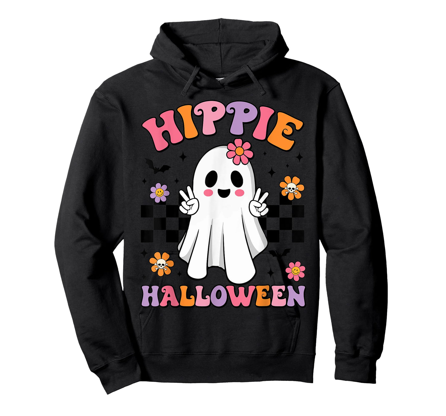 Groovy Boo Hippie Halloween Peace Ghost Halloween Girl Women T-Shirt