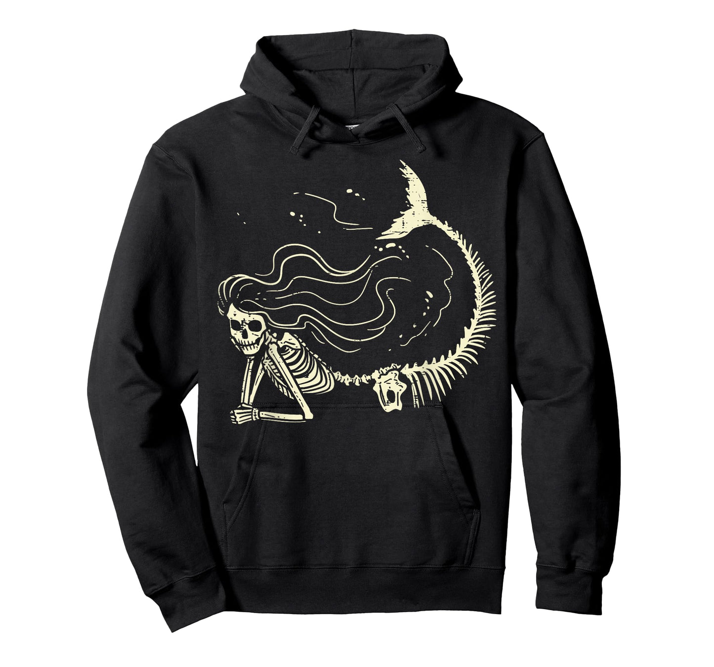 Mermaid Skeleton Cute Halloween Costume Women Girls Kids T-Shirt