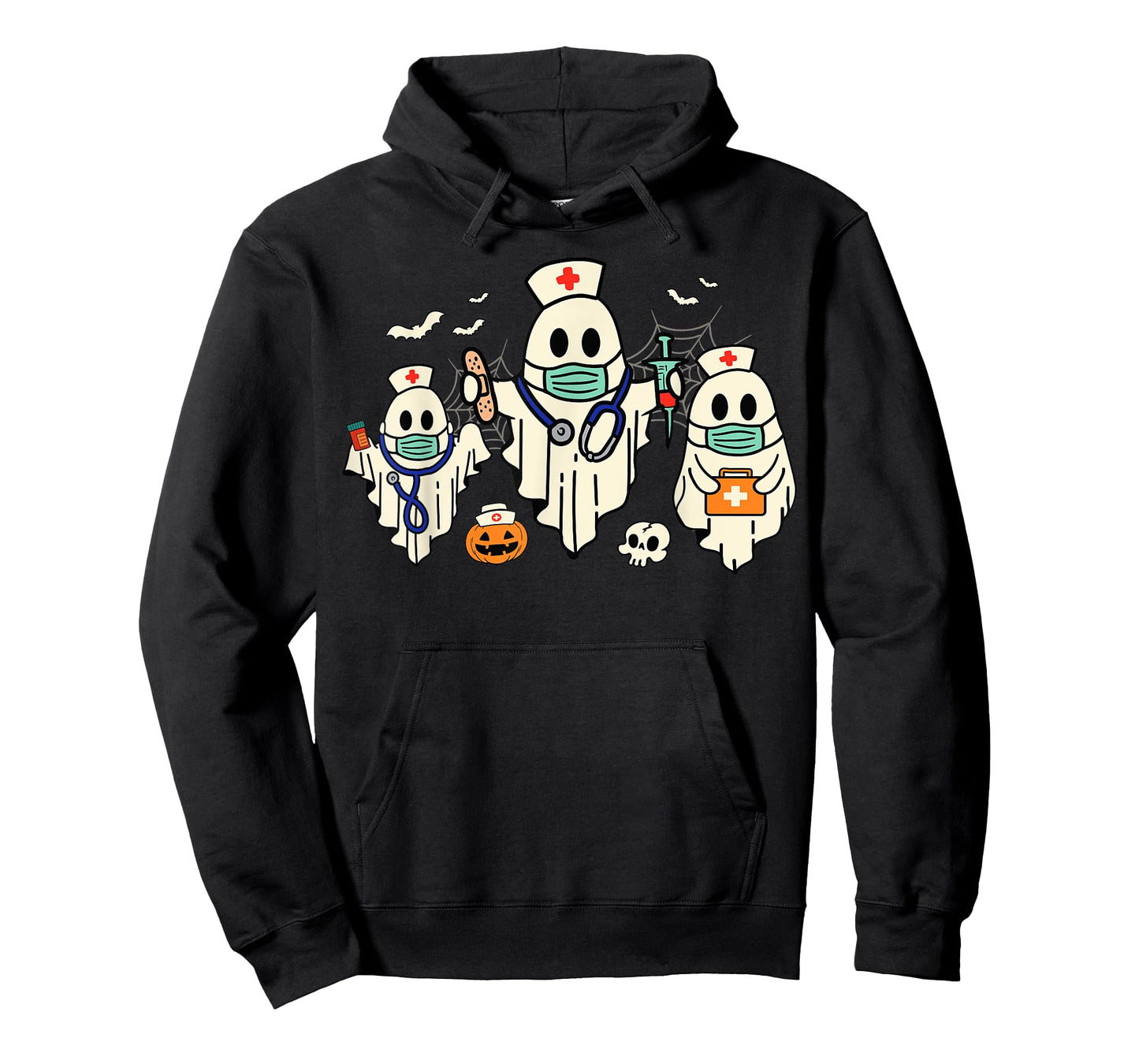 Halloween Nurse Nursing Funny Health Worker RN Ghost Nurse T-Shirt
