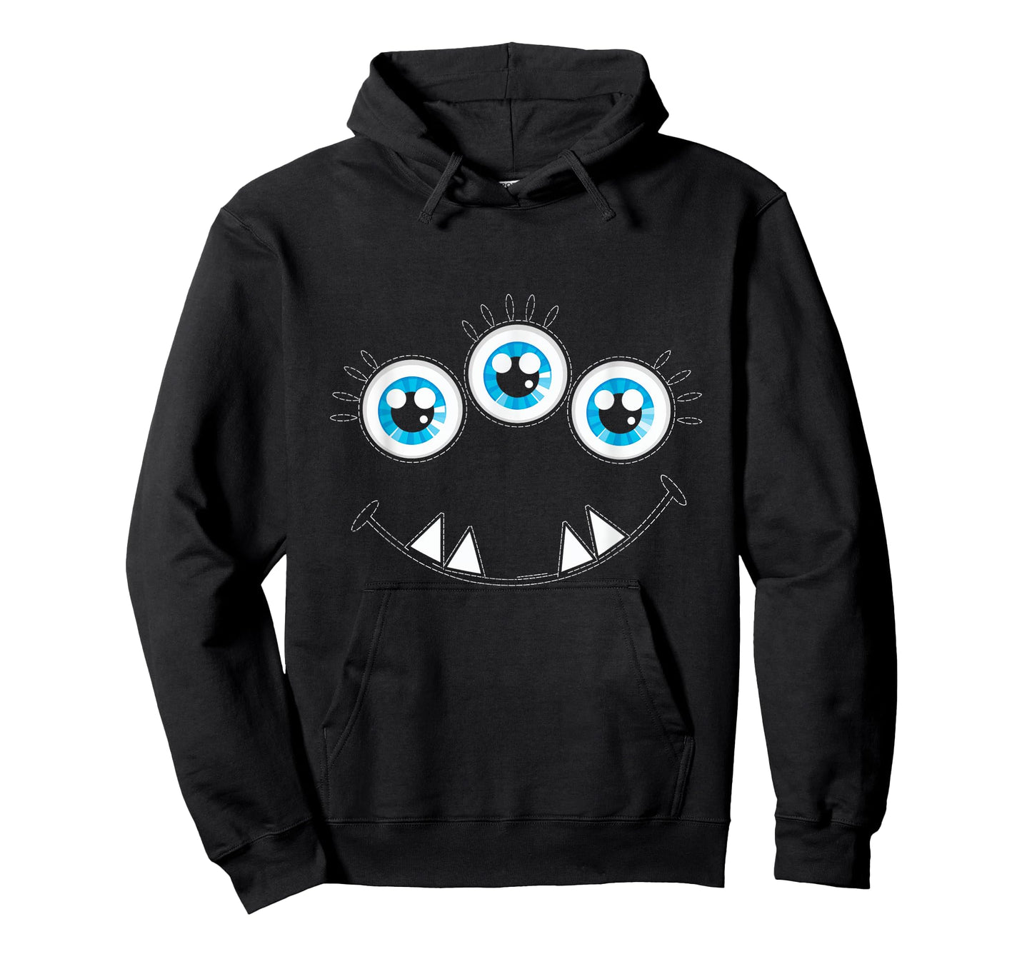 Three Eyed Monster Face Cute Halloween Fun Kids Adults T-Shirt