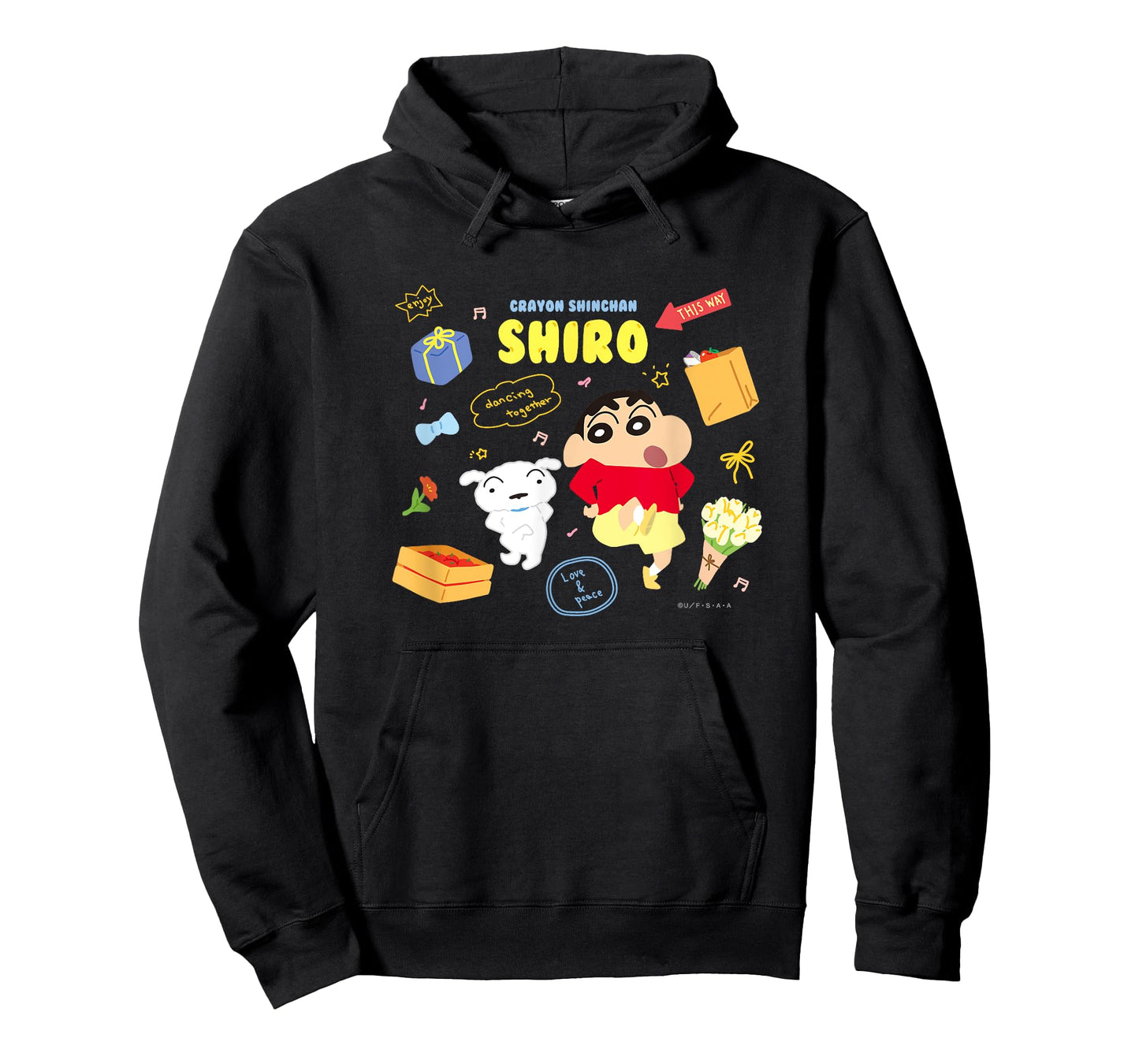 Crayon Shin-chan happy!Shiro Dance together T-Shirt