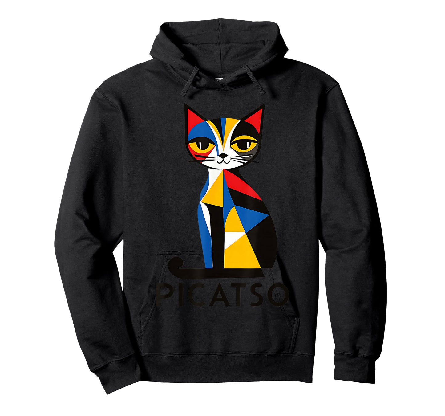 Picatso Cubism Kitty Cat Art -- Retro Vintage Feline Design T-Shirt
