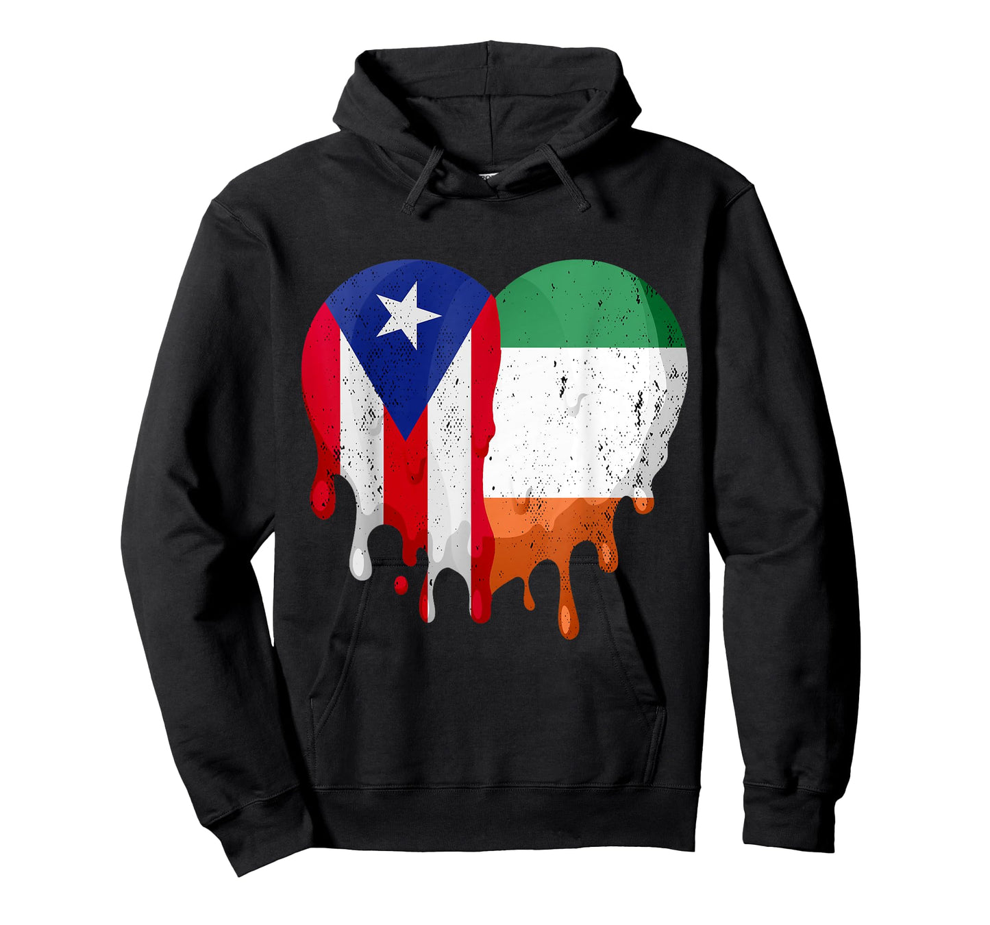 Puerto Rico Ireland Flag Heart Citizen Grown Patriot Country T-Shirt