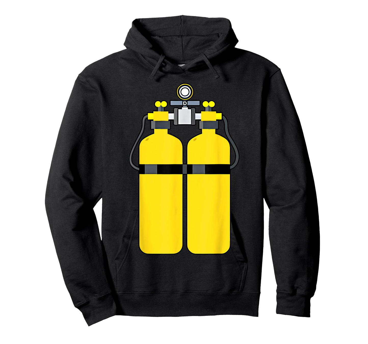 Funny Scuba Tank Backprint Halloween Costumes Scuba Diver T-Shirt
