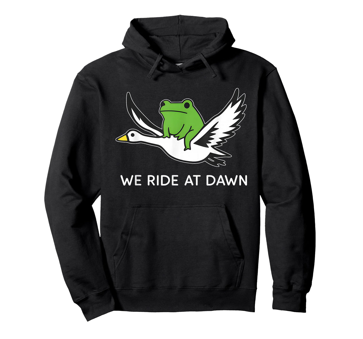 We Ride at Dawn Funny Frog Riding Goose Meme Animal T-Shirt
