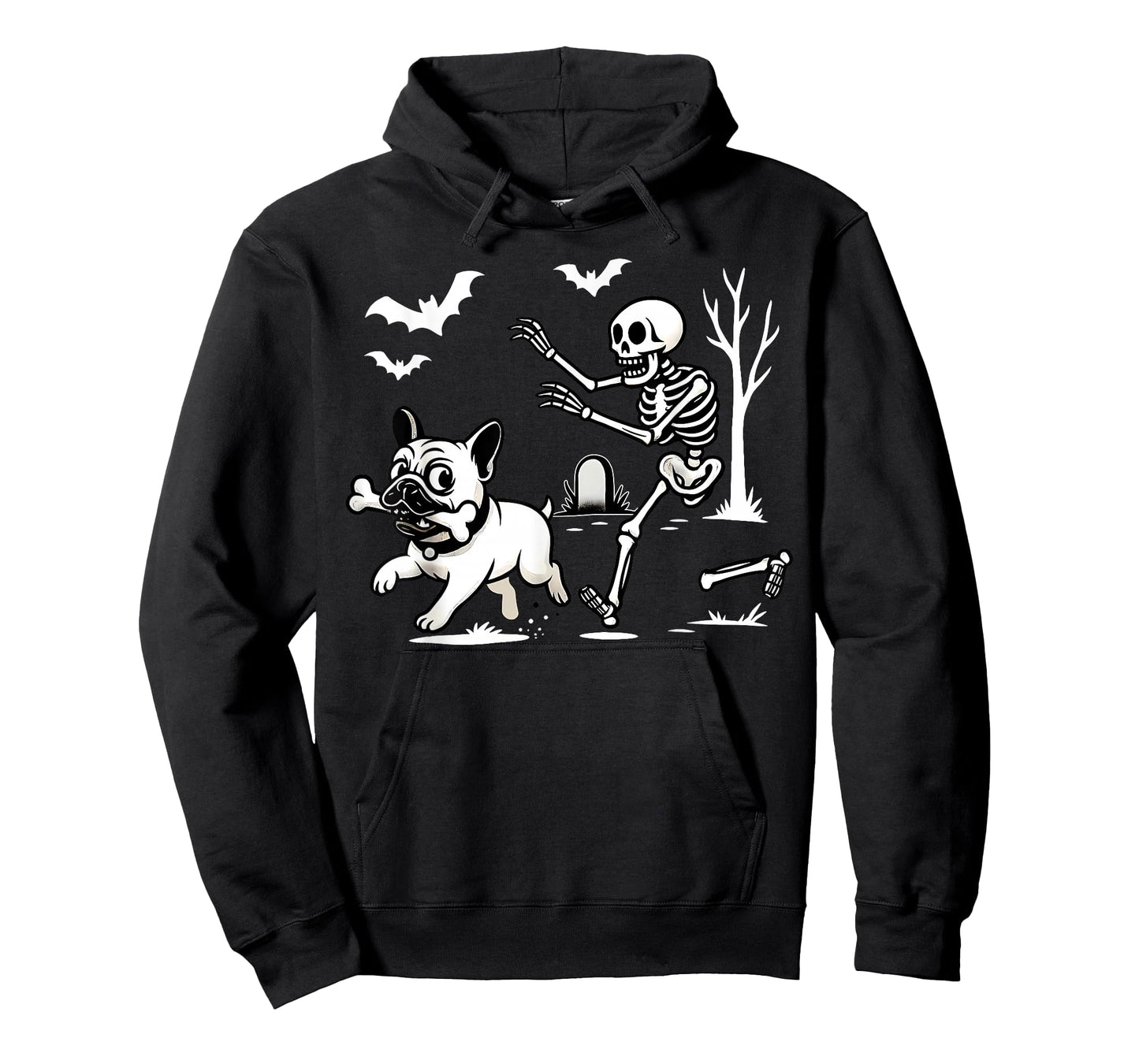 Funny Halloween French Bulldog Skeleton Spooky Season T-Shirt