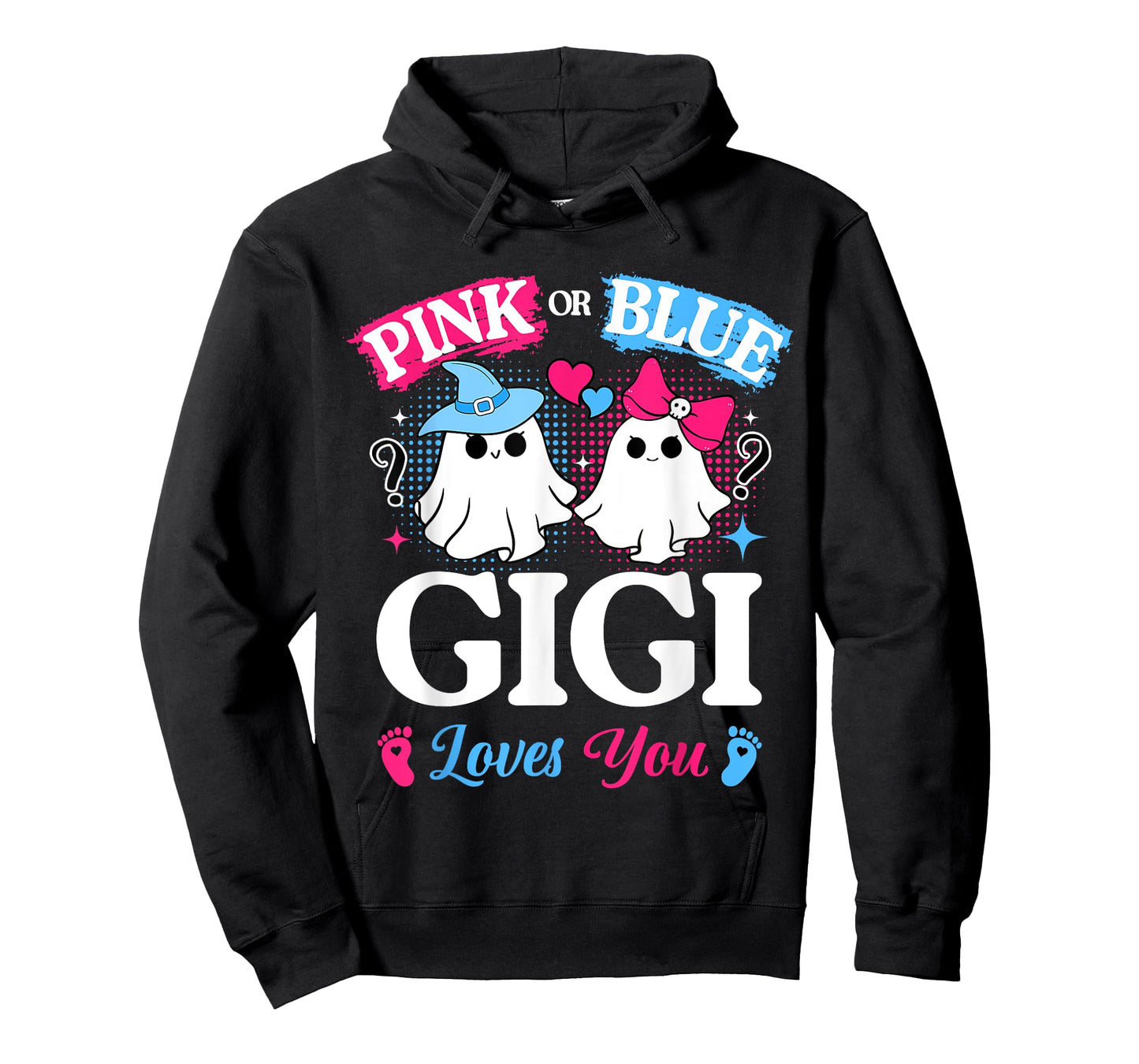 Pink or Blue Gigi Loves You Gender Reveal Halloween T-Shirt