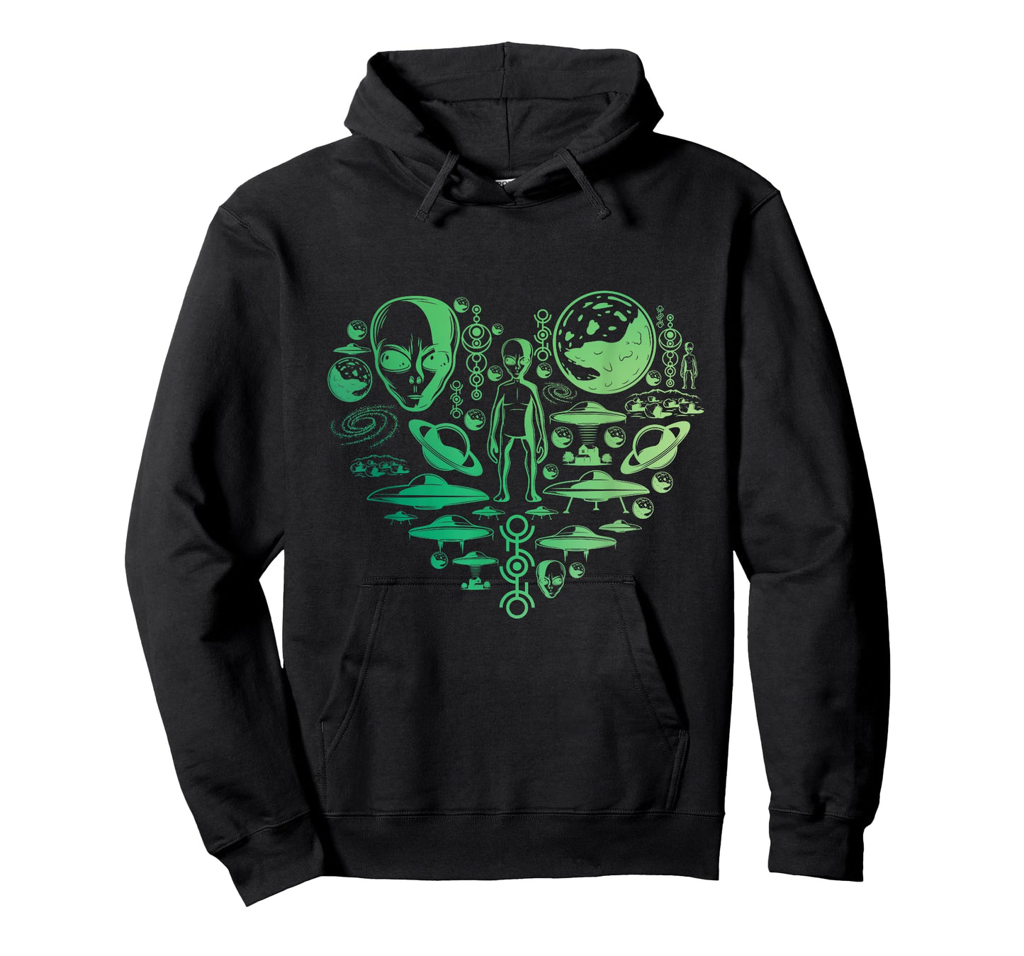 Aliens UFO Enthusiast lovers heart men women kids Abduction T-Shirt