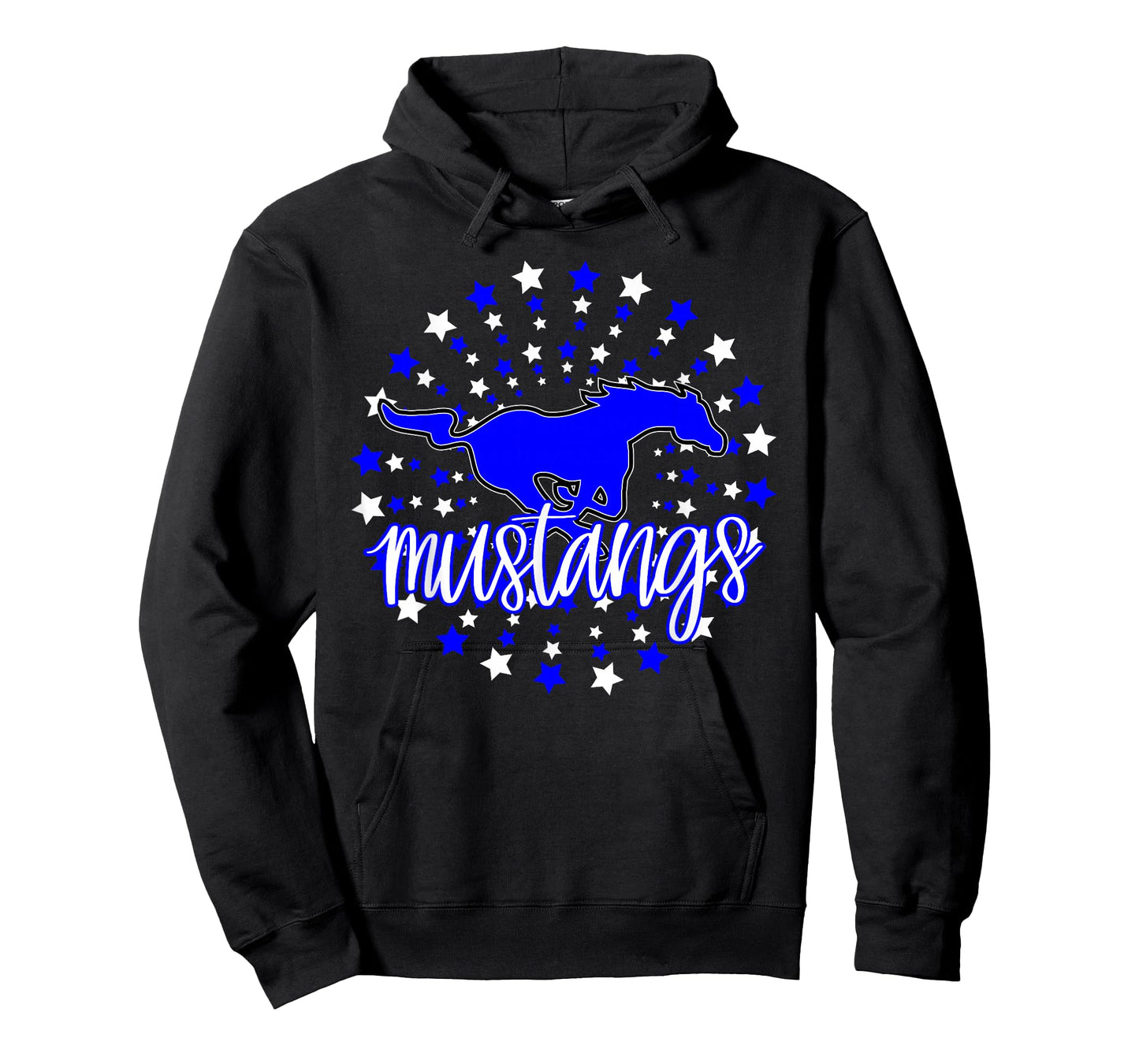 Mustangs School Spirit Stars Mustang Pride Football Mom T-Shirt