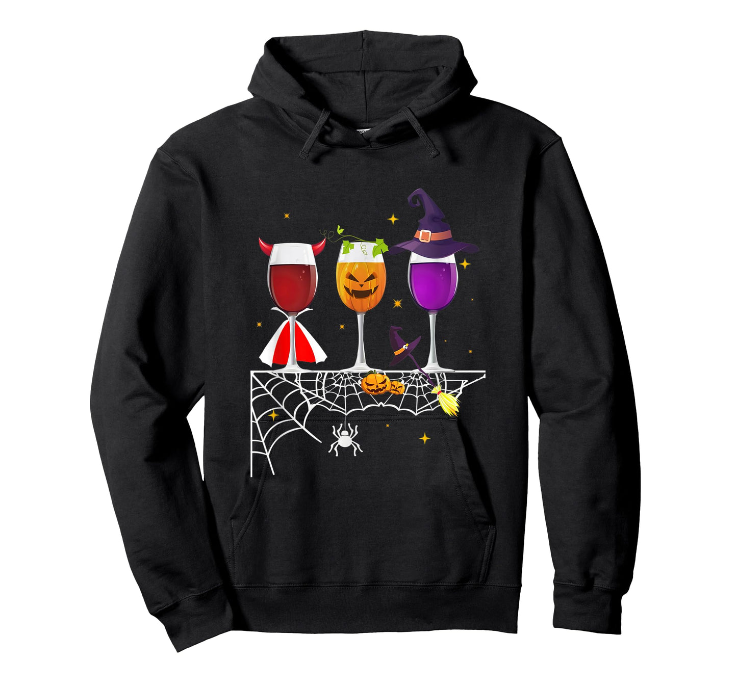 Three Glasses Of Wines Halloween Wine T-Shirt