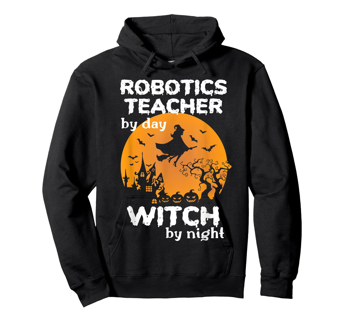 Funny Witch Pumpkin Robotics Teacher Halloween Costume T-Shirt