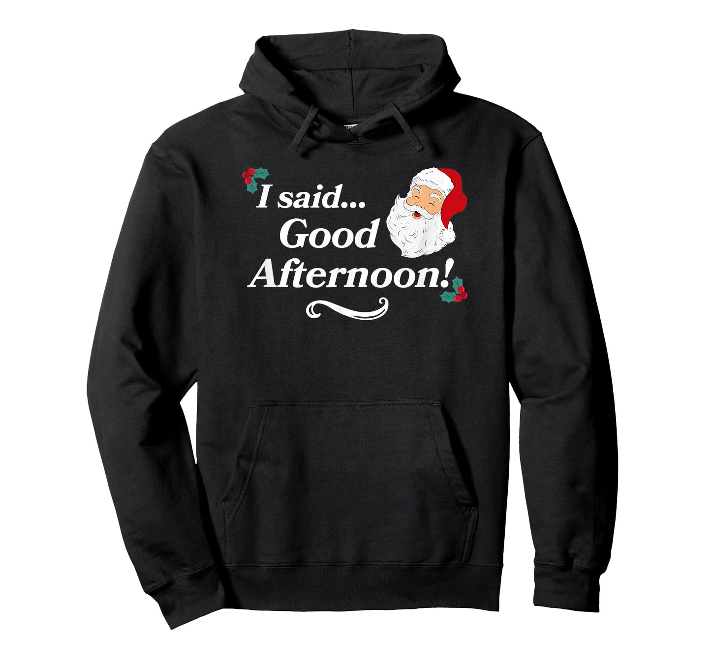 Gifts For Christmas Movie Lovers Funny Spirited Said Good Afternoon Holiday Christmas T-Shirt - Women's Black Casual Letter Print Crew Neck Short Sleeve T-Shirt - Small