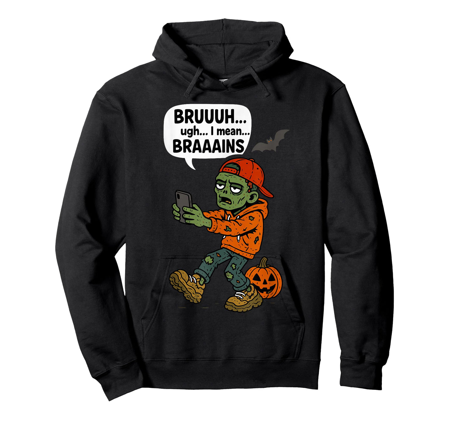 Zombie Bruh Pumpkin Men Women Kids Teens Funny Halloween T-Shirt