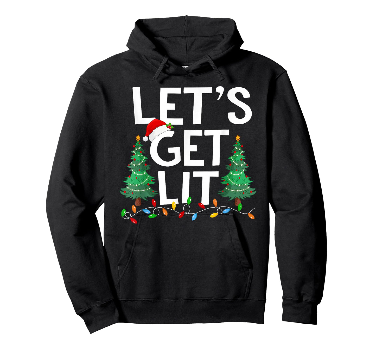Let's Get Lit Xmas Tree Lighting Matching Family Christmas T-Shirt