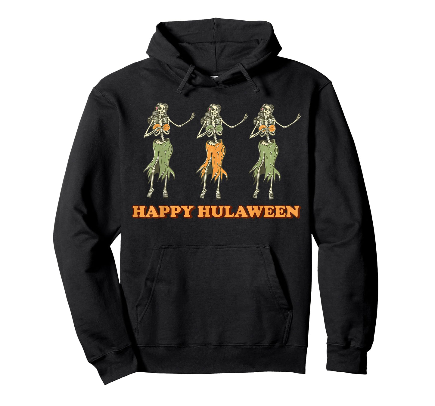 Happy Hulaween Hawaii Themed Halloween Skeleton Vintage T-Shirt