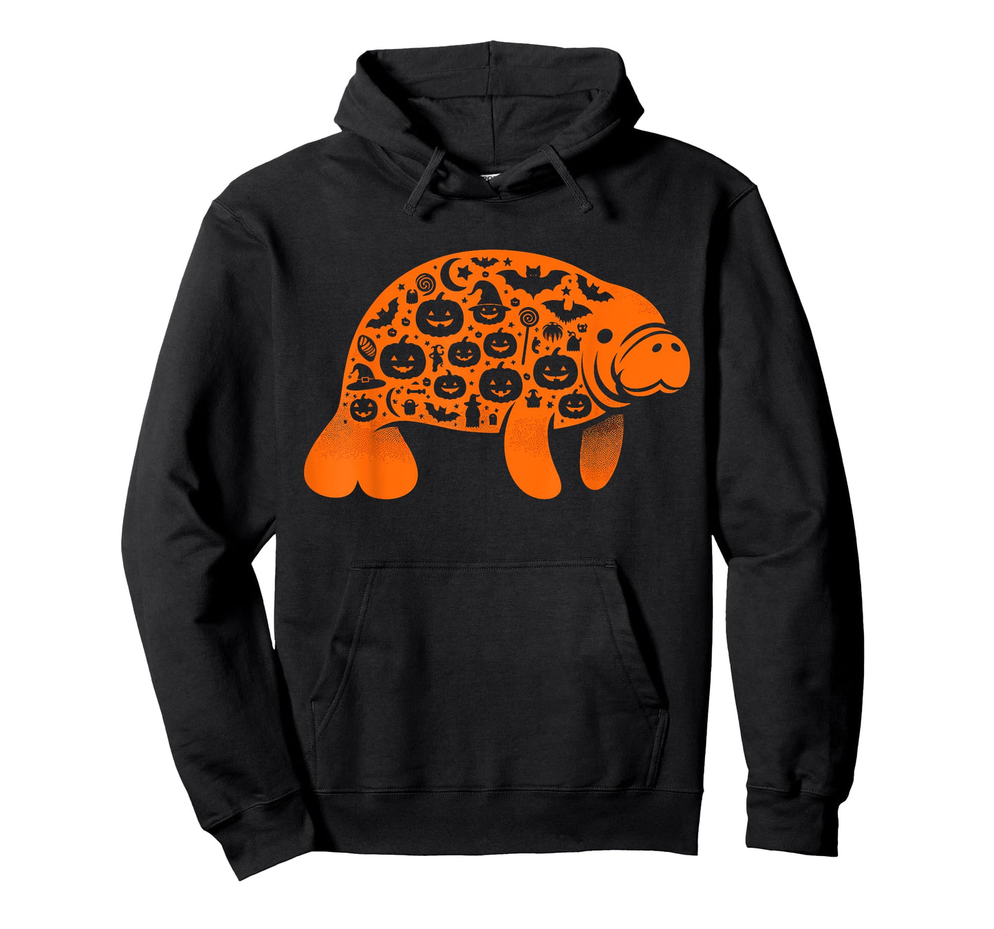 Funny Pumpkin Manatee Candy Halloween Mens Womens Kids T-Shirt