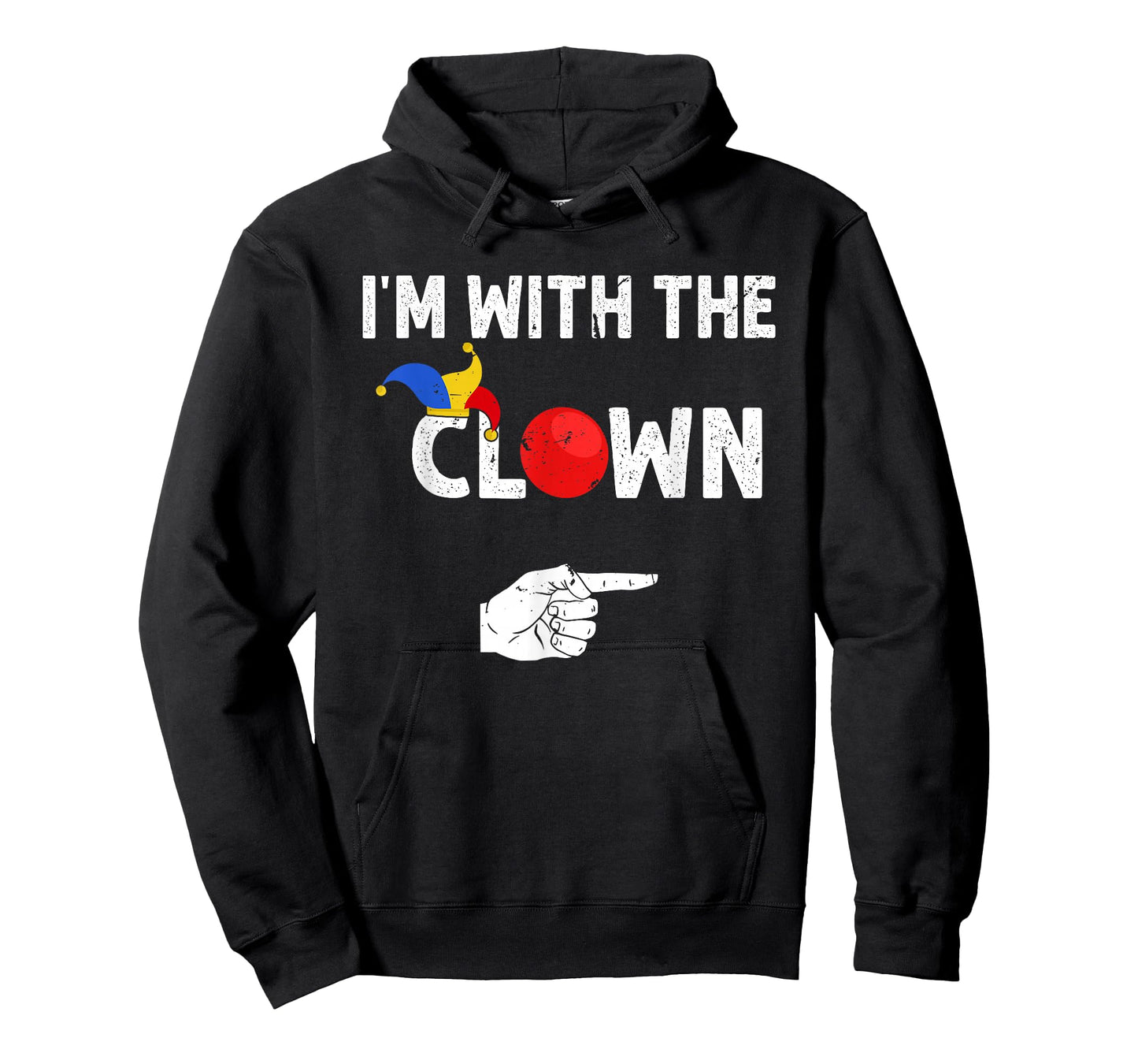 Halloween Party Lazy Couple Clown Costume I'm With The Clown Halloween Clown Couple Circus Matching Black T-Shirt
