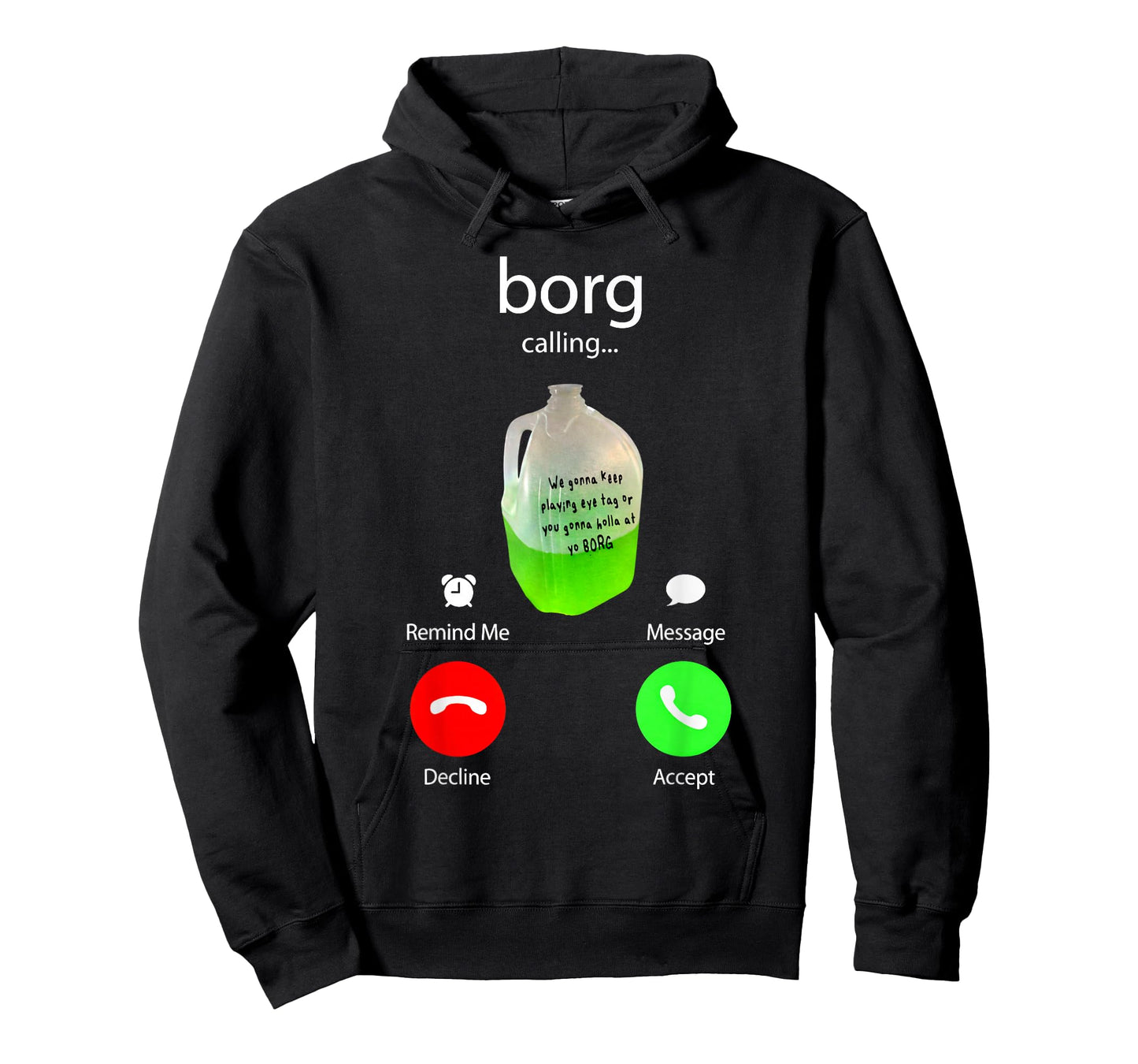 Borg Calling Funny Party Drink Phone Screen St Patricks Day T-Shirt - Hoodie | Black