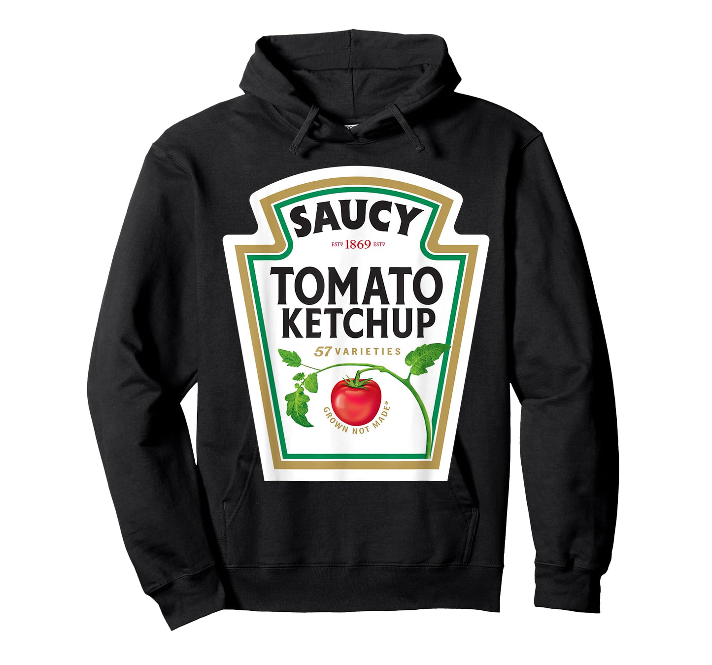 Halloween Matching Costume Saucy Tomato Ketchup Bottle Label T-Shirt