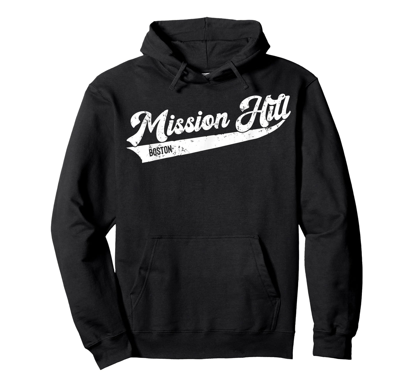 Mission Hill Boston Typographic Retro Distressed Design T-Shirt