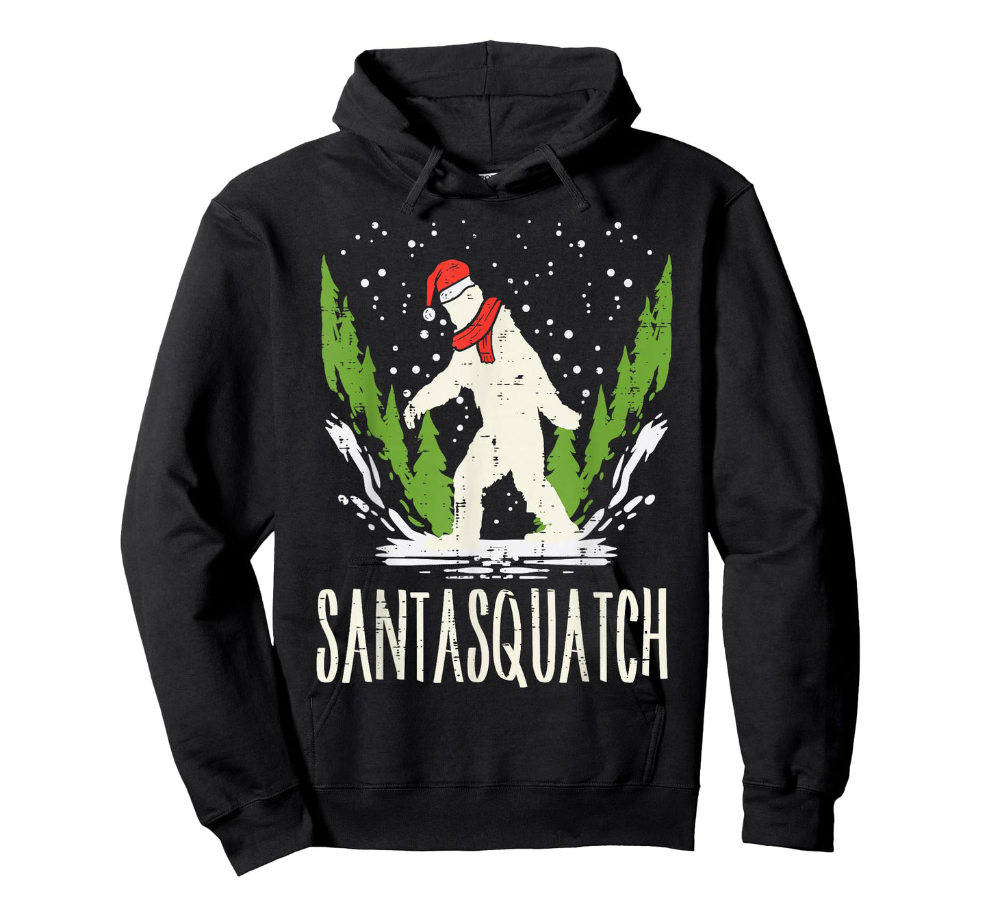 Bigfoot Sasquatch Santa Squatch Christmas Xmas Pajama PJ T-Shirt