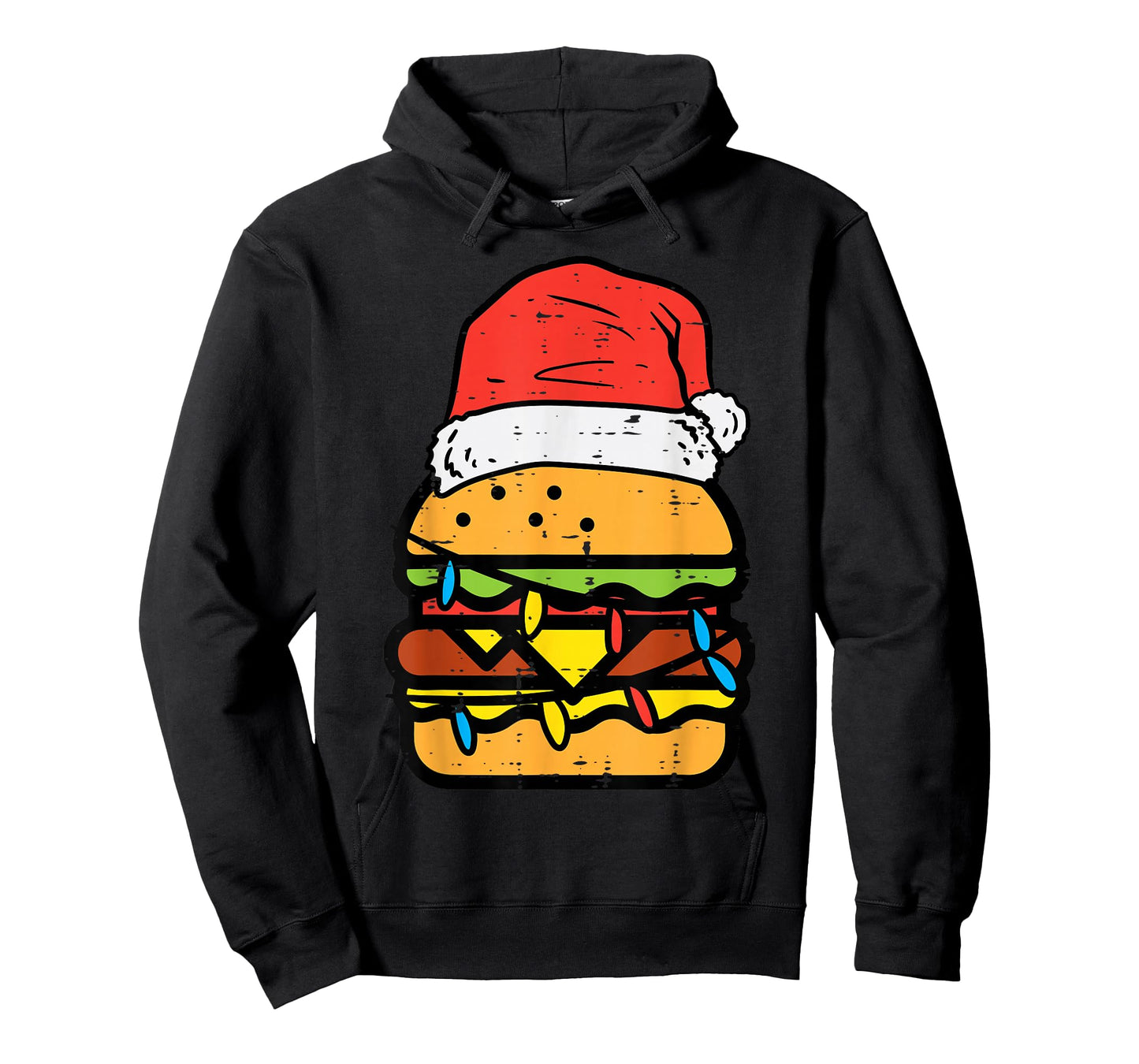 Christmas Burger Santa Funny Xmas Food Lover Men Women Kids T-Shirt