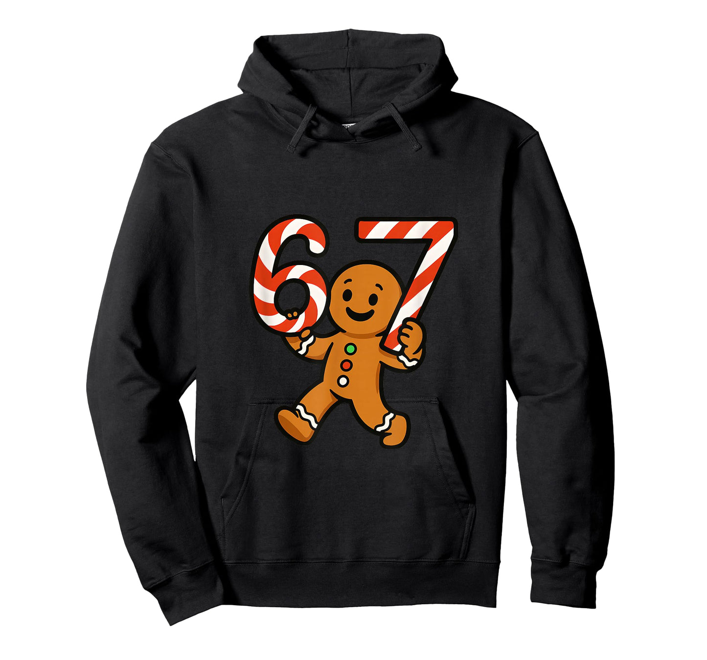 67 Christmas Gingerbreadman Candy Cane 6 7 Meme Xmas 67 T-Shirt