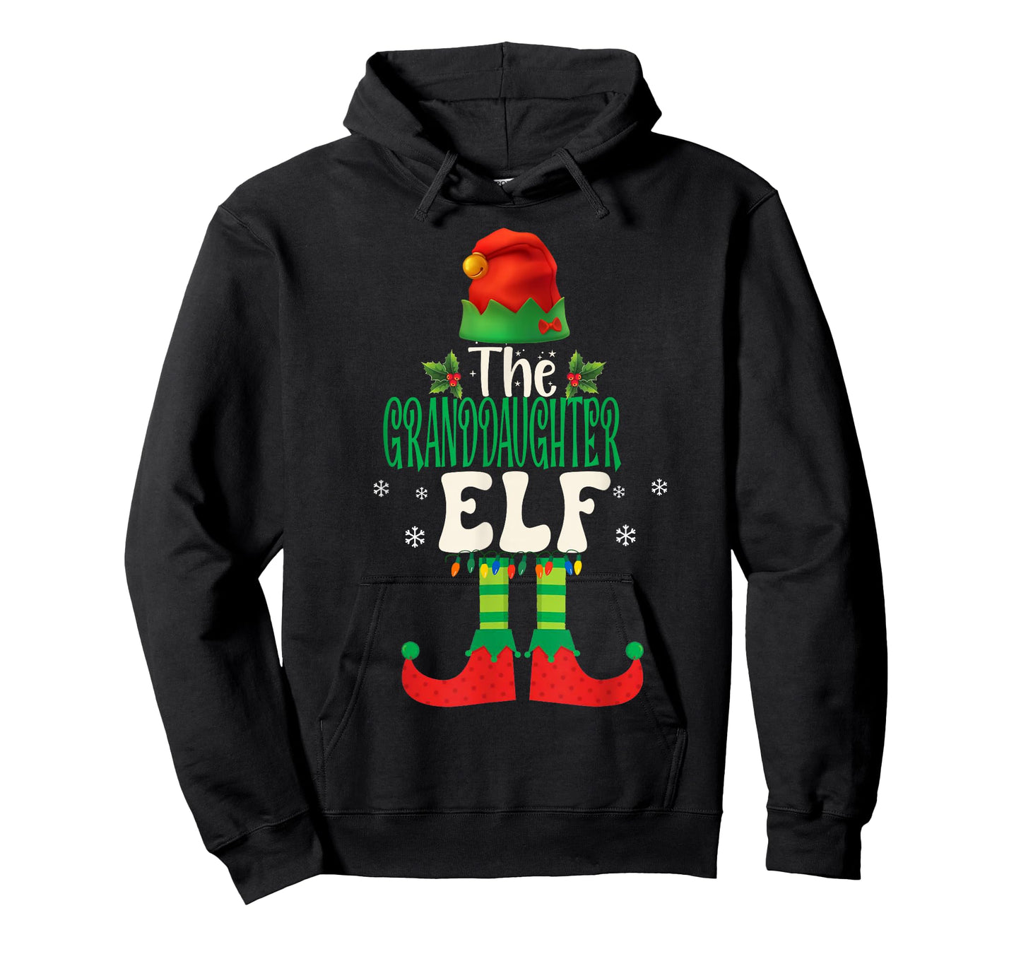 Funny The Granddaughter Elf Group Matching Family Christmas T-Shirt