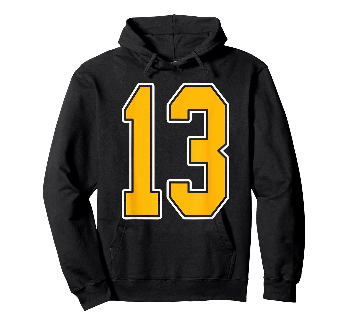 Gold and White Sports Number 13 Jersey Uniform Player T-Shirt