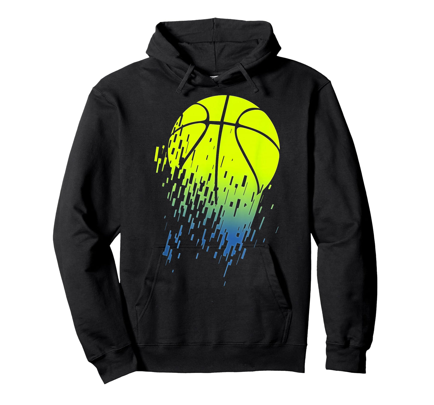 Disintegrating Neon Green Basketball Urban T-Shirt