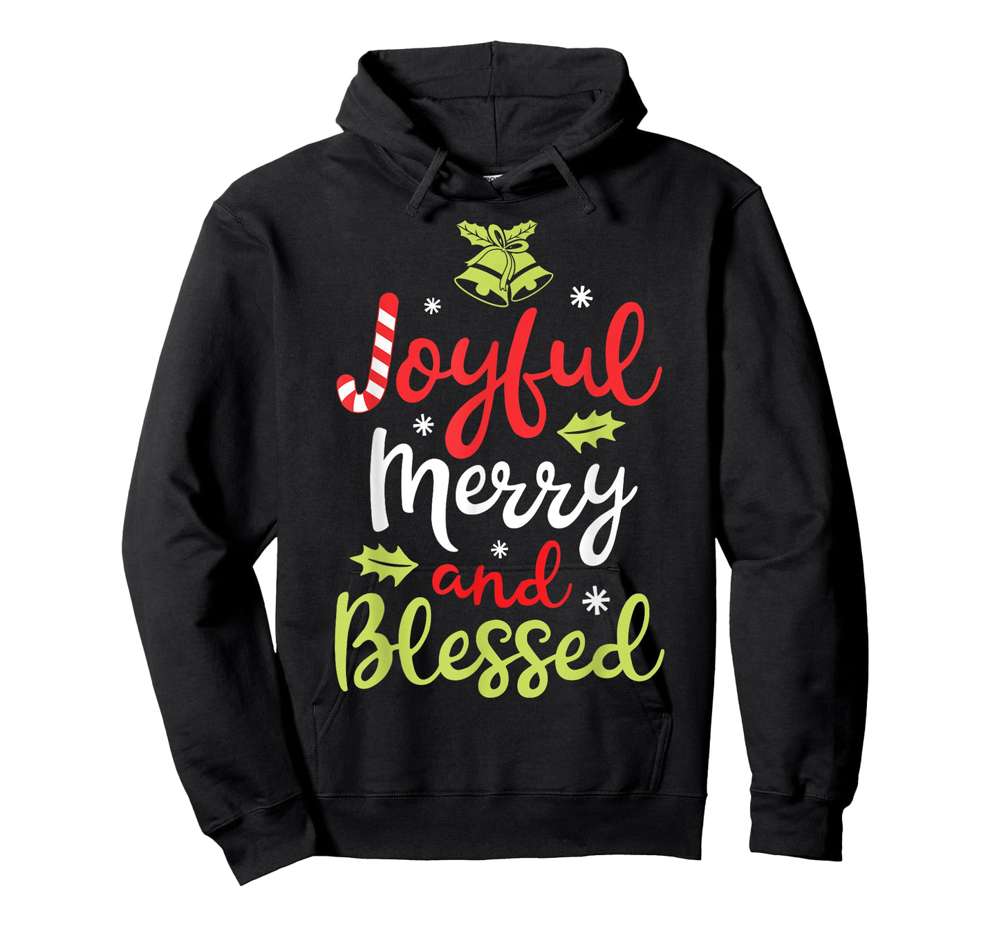 Joyful Merry and Blessed Christmas Women Girls Xmas Holiday T-Shirt