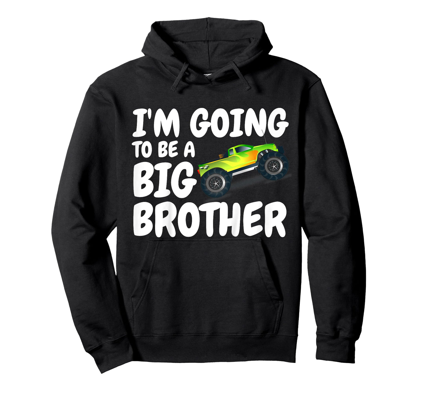 Kids I'm Going To Be A Big Brother Announcement Monster Truck Car T-Shirt