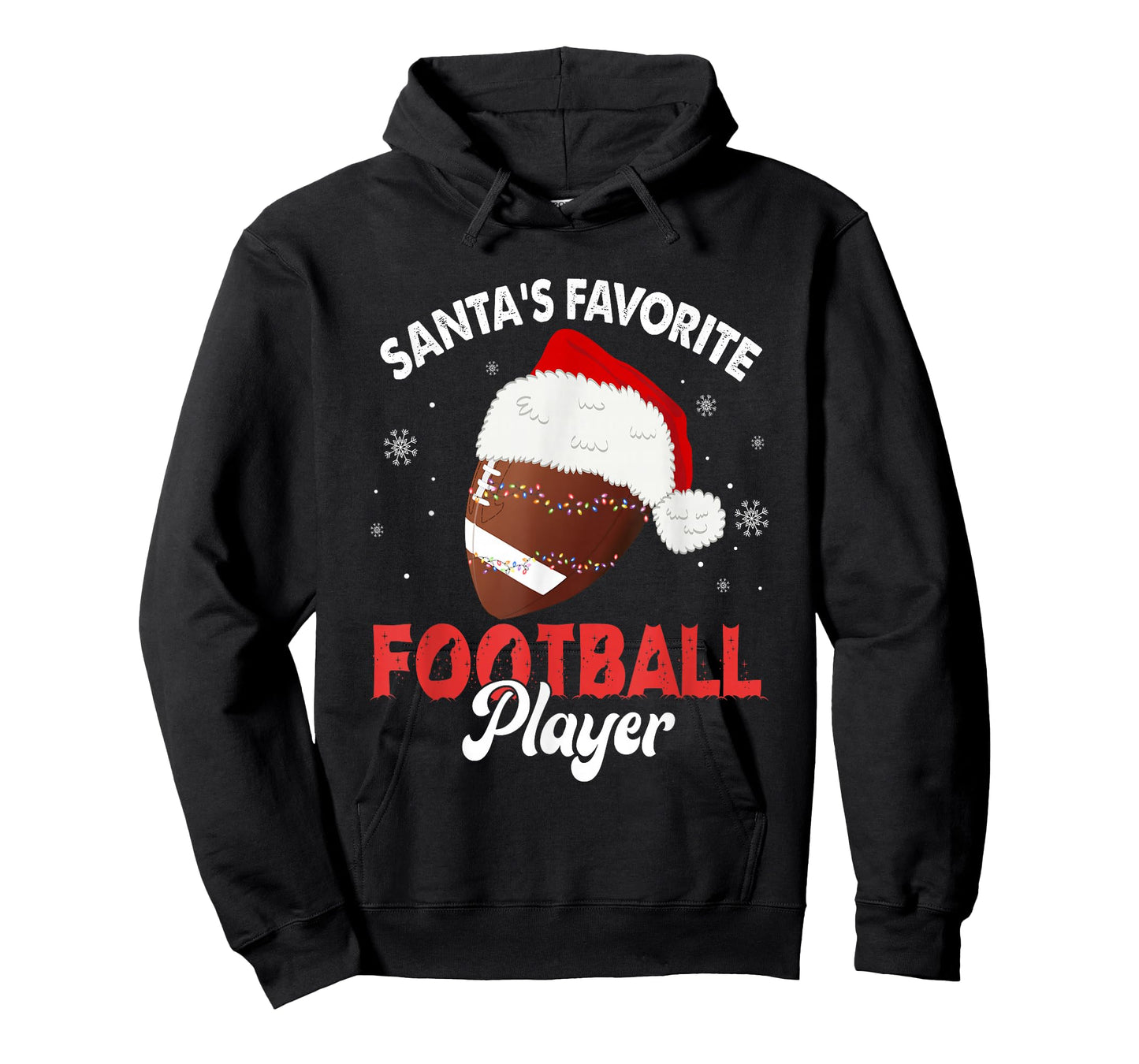 Santa's Favorite Football Player Christmas Pajamas Men Boys T-Shirt
