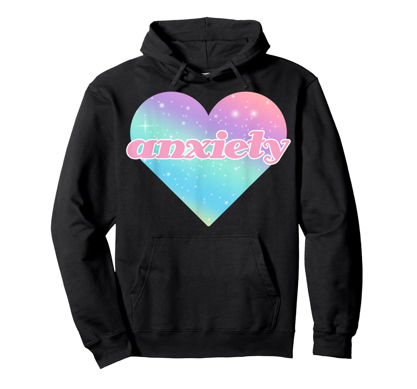 Kawaii Pastel Goth Anxiety Space Heart T-Shirt